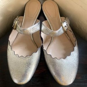 Chloe Gold Mules-39.5